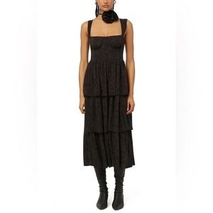 We Wore What Moody Baroque Corset Maxi Dress Size 2
